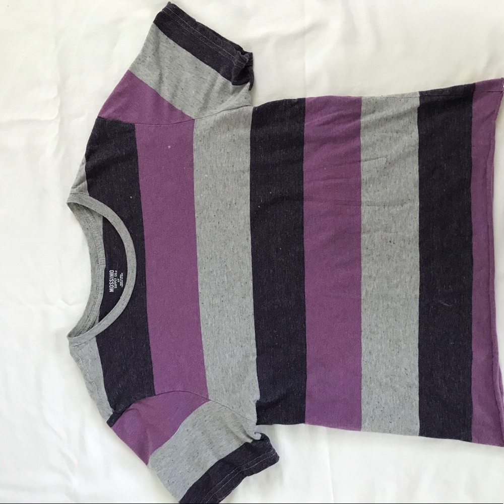 Mossimo purple striped t shirt